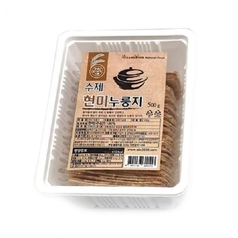 루미나D 수제현미누룽지 수제현미누룽지500g 스낵 가정 간식 음료 식품 보관용
