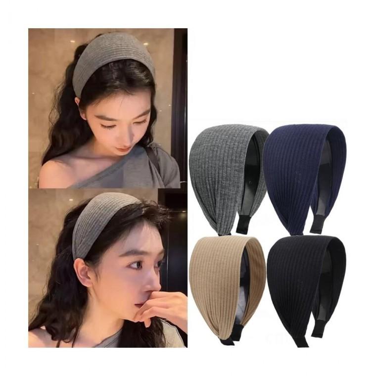 루미나D 머리띠 골지 와이드 헤어 데일리 외출 코디 패션 액세서리