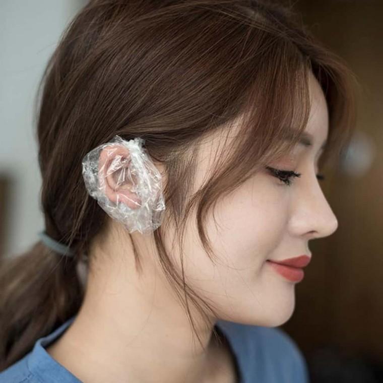 미용실 비닐 귀커버 100장 일회용 염색약 귀덥개 셀프염색 귀덮개