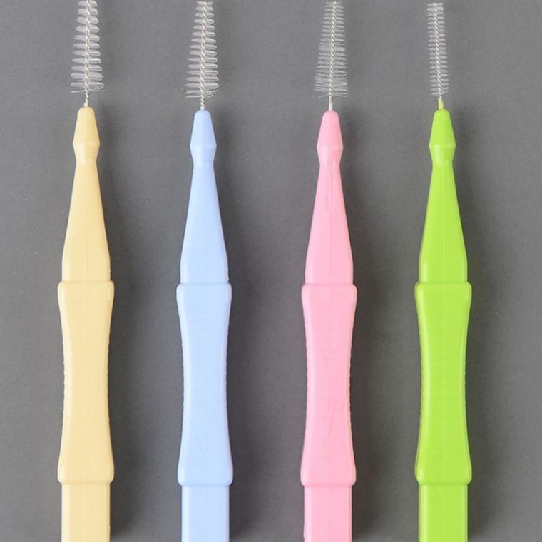 솔이쑤시개 일자형 치간 칫솔 4P 세정 위생 플라그 구강 치아 솔이쑤시개 사이