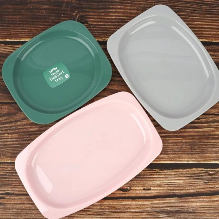 쟁반 타원형 디저트 플레이트 카페 접시 서빙 간식 베이커리 과일 쟁반