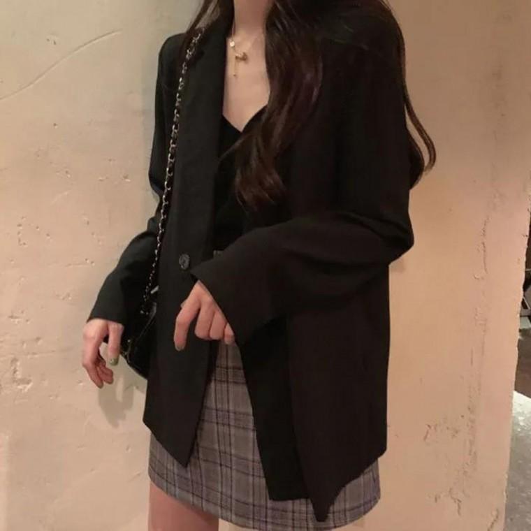 베이직 여성 자켓 블레이저 자켓 박시핏 여자 아우터