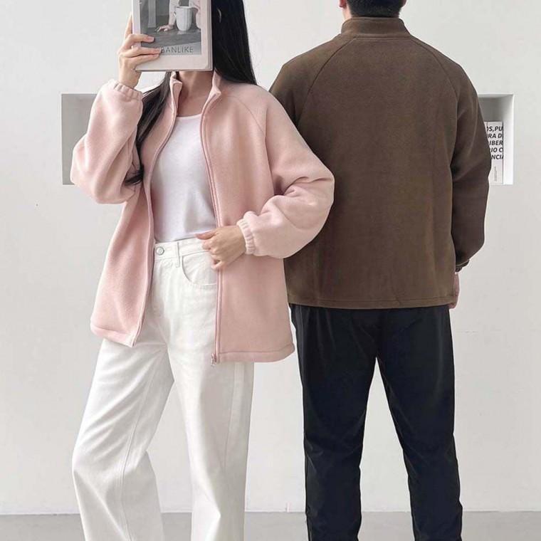남자 여자 캐주얼 데일리 편안한 양털 후리스 집업 재킷 플리스 자켓 가디건 여성
