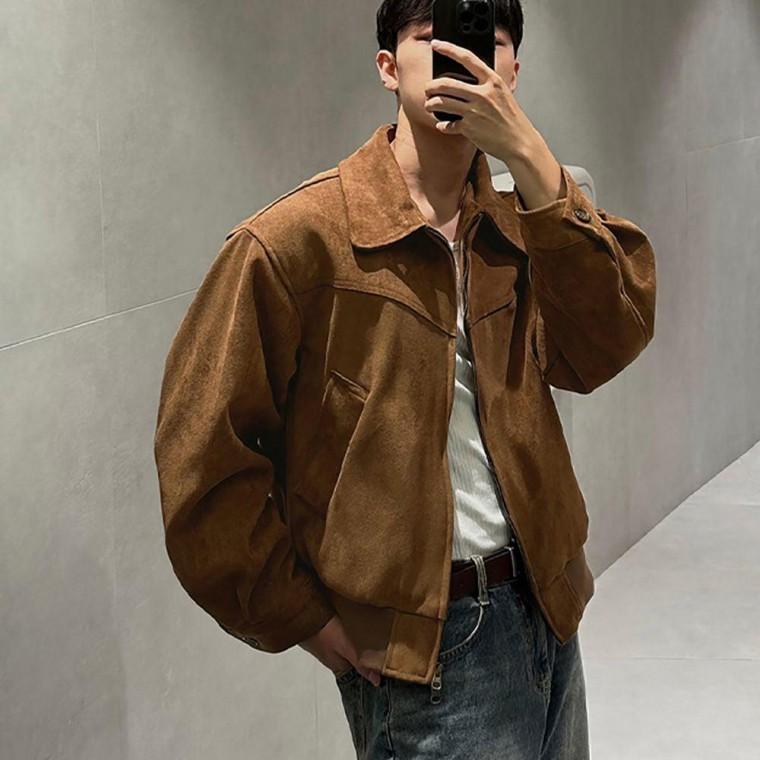 남자 레트로 빈티지 스타일 단정한 패션 캐주얼 아우터 블루종 자켓 남성 남자봄 남자봄아