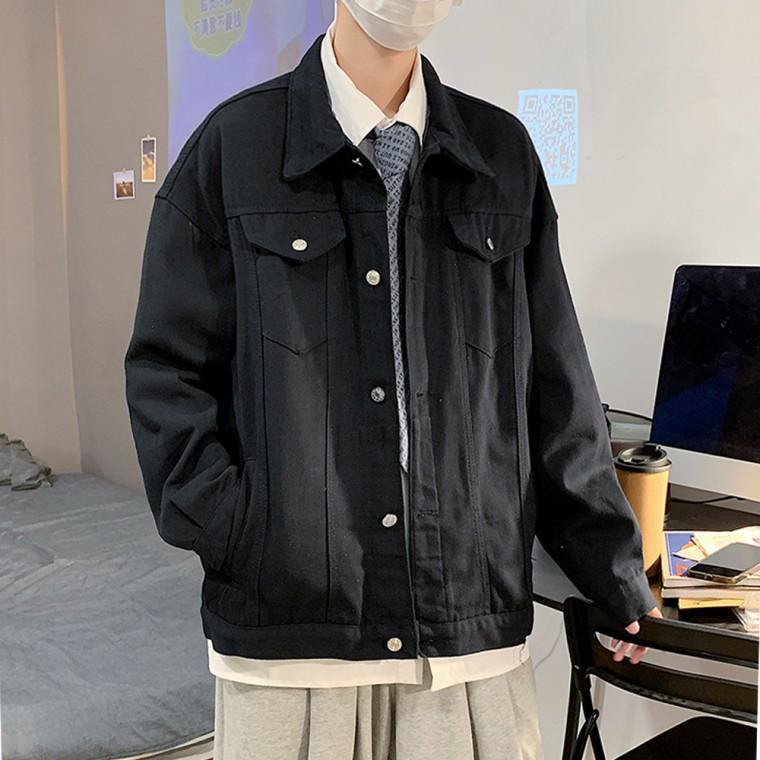 간절기 데님 청자켓 남성 아우터 루즈핏 대학생룩 캠퍼스룩