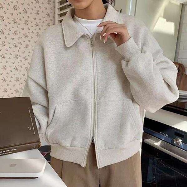 카라 데일리 무드 포켓 맨투맨 집업 자켓 TDN-0020