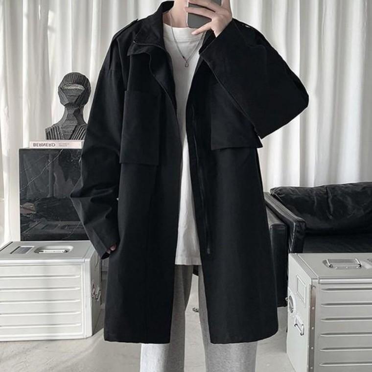 봄가을 2컬러 베이직 트렌치 자켓 남성 코트