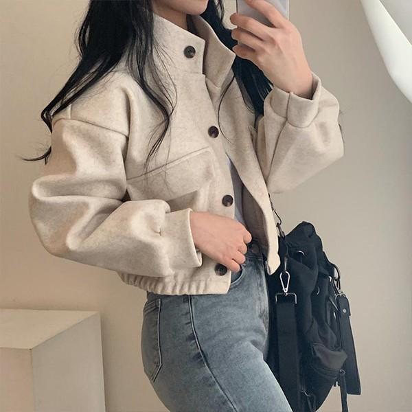 클래식 모던 여성 페미닌 크롭 데일리 자켓 LK-J041