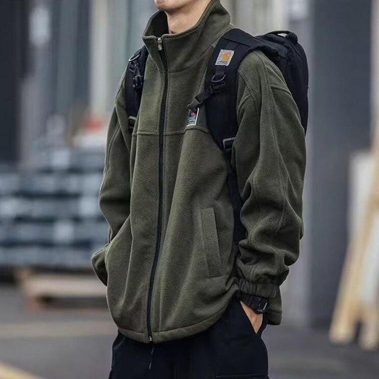 남성 캐주얼 외출 패션 하이넥 플리스 집업 자켓 남자봄 남자봄아 우터 데님 진청 교복아