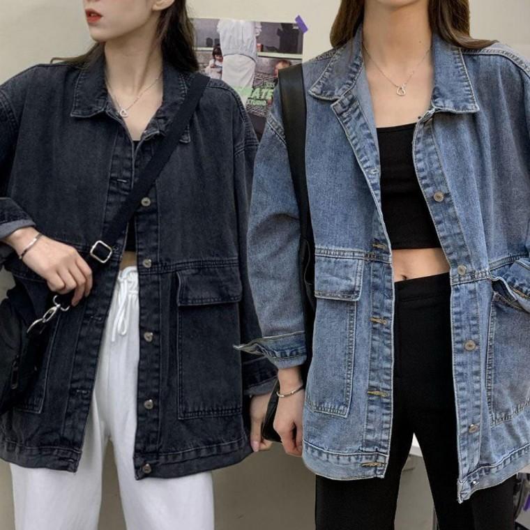 여성 데님 가을 간절기 루즈핏 청 자켓 청자켓 여성청 여자 여성쟈켓 여자청 데님아 우터