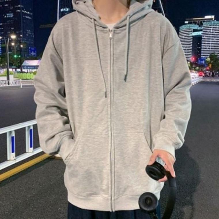 후드집업 가을 아우터 무지 캐주얼 자켓 여성 남성 후드티 오버핏