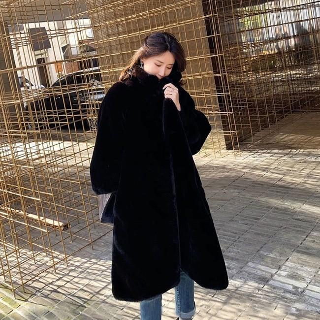 여성아우터 루즈핏 페이크퍼 롱코트 자켓