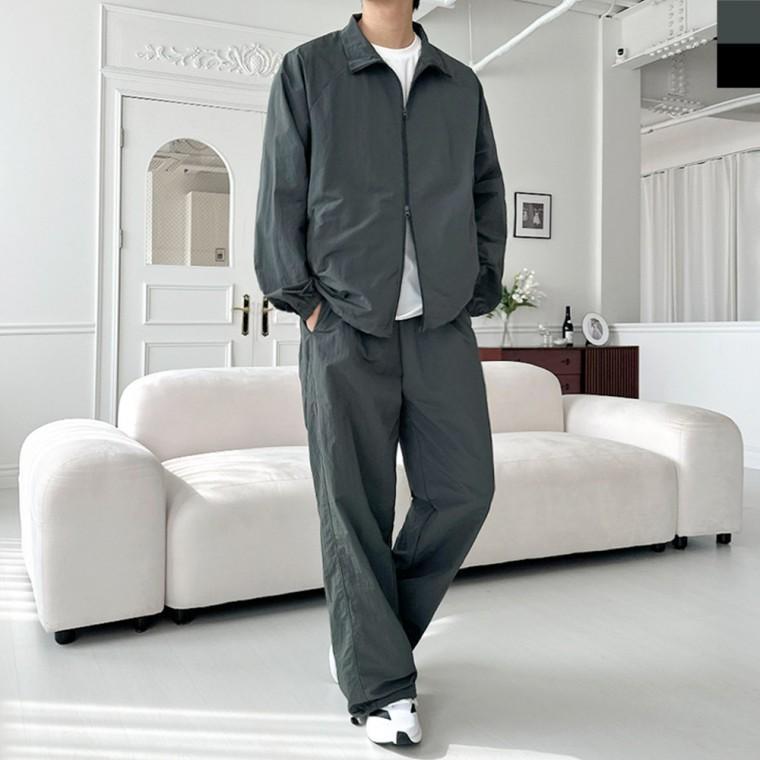 GQQ SF1033M 남자 오버핏 하프넥 집업 바람막이 나일론 자켓