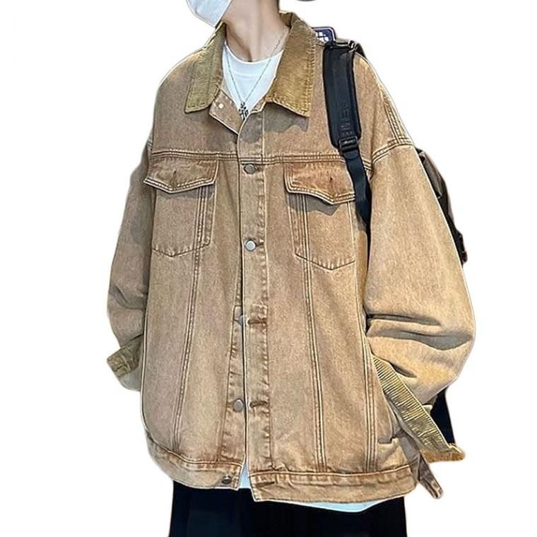 남성 데님 오버핏 자켓 캐주얼 아우터