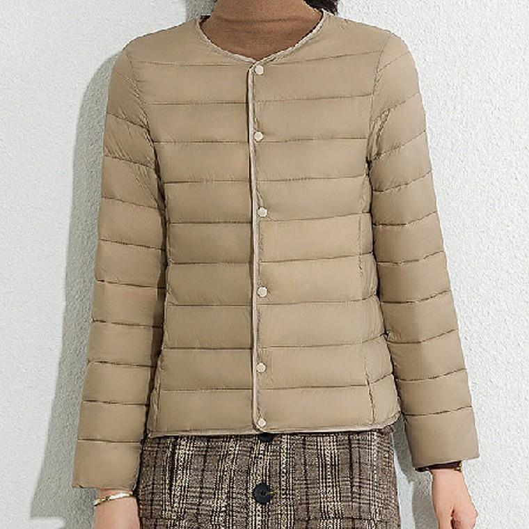 여성 경량 패딩 투웨이넥 데일리 자켓 간절기