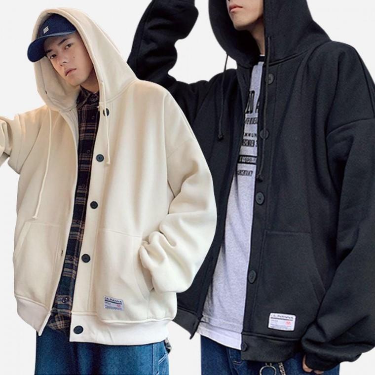 기모 후드 자켓 오버핏 무지 긴팔 티셔츠 남성 아우터 후드집업 후드티 남자 맨투맨 커플