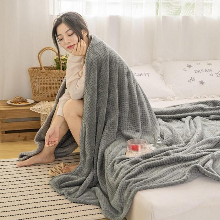 포근한 몽글몽글 다용도 담요 그레이 100x 150