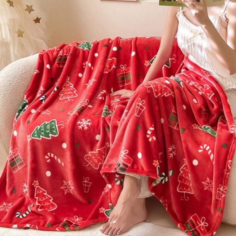 크리스마스 담요 무릎담요 극세사 어깨 담요 큰담요 선물 사무실 수험생