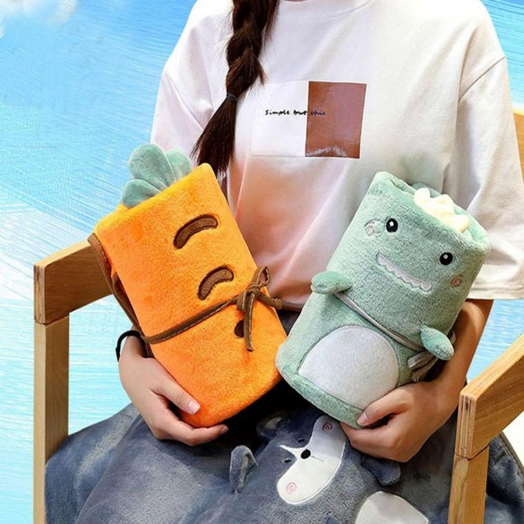 캐릭터 단추담요 똑딱이 극세사 블랑켓 무릎 어깨 사무실 캠핑 차량 차박 카페 수험생 여행