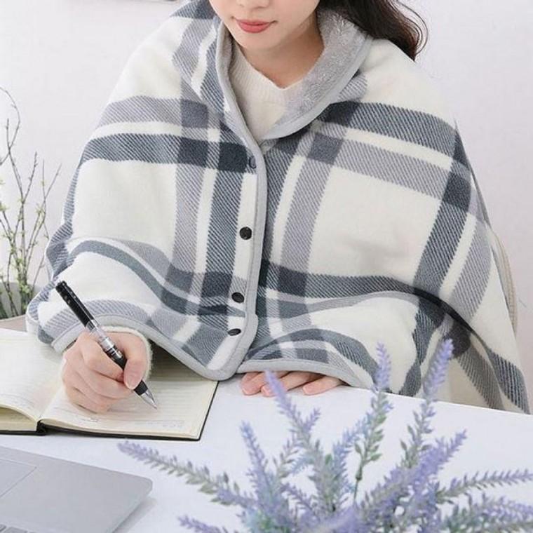 똑딱이 무릎담요 어깨 망토 기모 담요 캠핑 여행 이불 무릎 담요