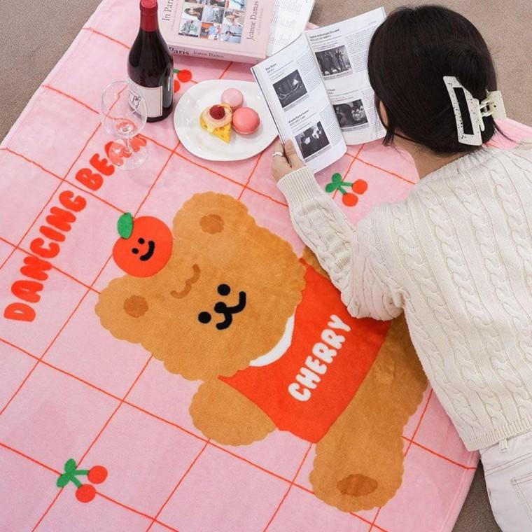 캐릭터 곰돌이 무릎담요 담요 이불 무릎 담요 캠핑 이불