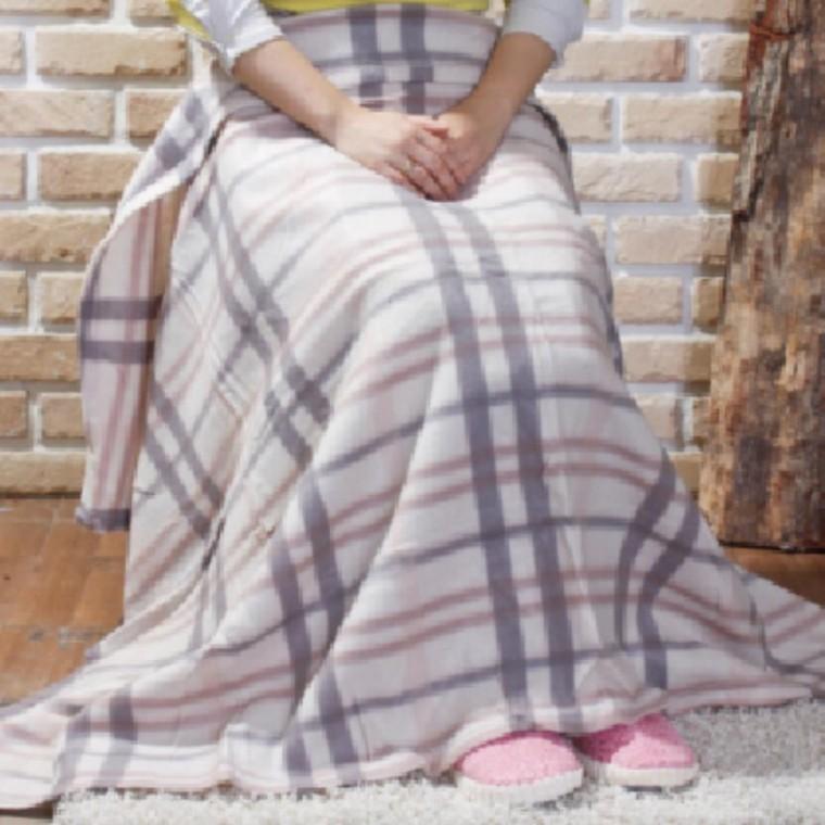 체크 무릎담요 극세사 사무실 학교 차박 캠핑 여행 차량항공 담요 100x160cm