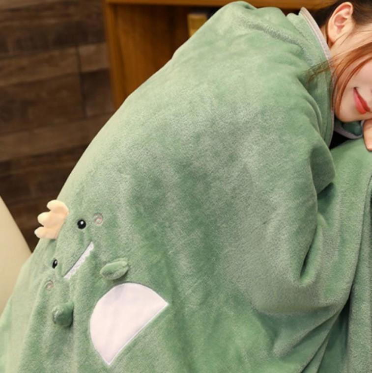 똑딱이 무릎담요 캐릭터 어깨 입는 망토 담요 이불 사무실 캠핑 차량 차박 카페 수험생