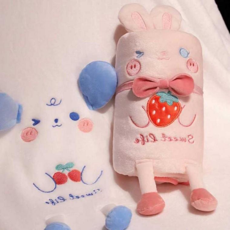 플란넬 휴대용 낮잠 담요 무릎담요 사무실 캠핑 차량 차박 카페 수험생 여행