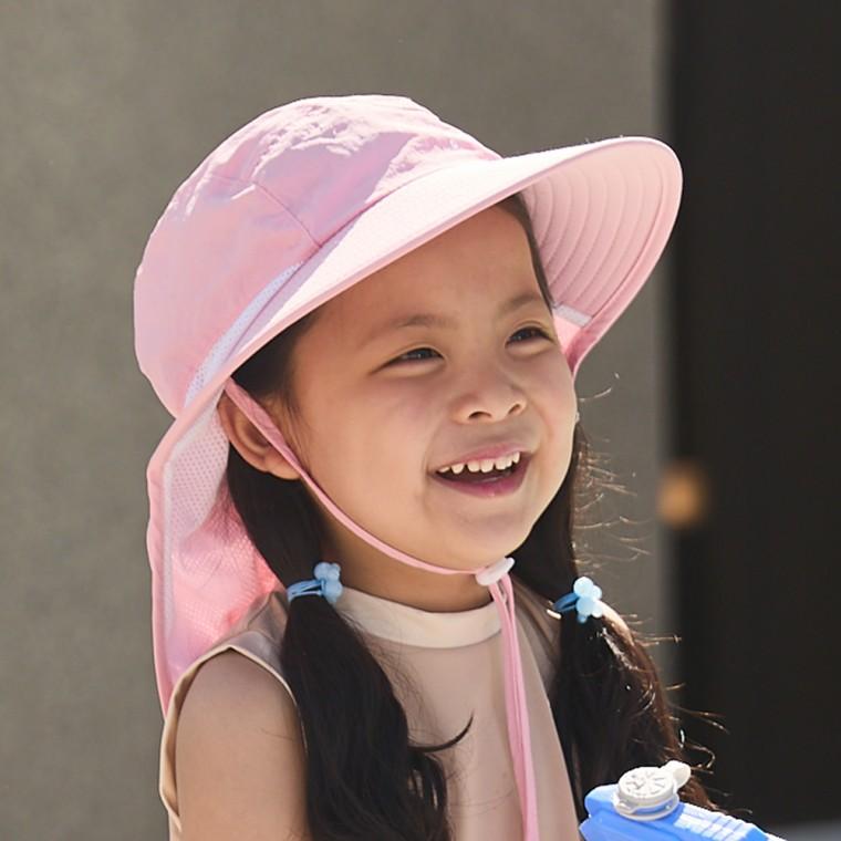 아라칸 자외선차단 플랩캡 선캡 물놀이 모자 와이드 아기 유아 여름 모자 주니어
