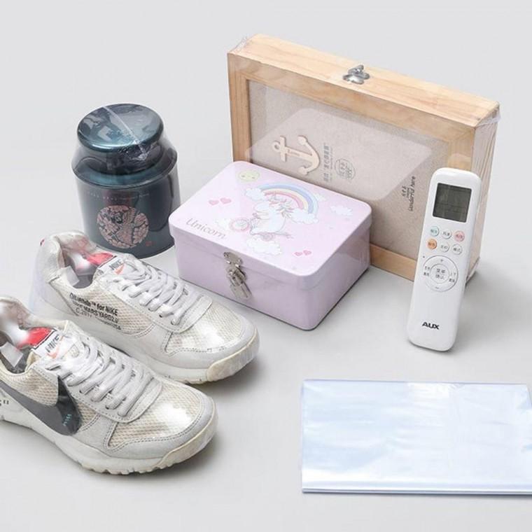 드라이기 열 압축랩 100p 신발랩 열수축 보호 8x 25cm 압축팩 파우치 진공 포장