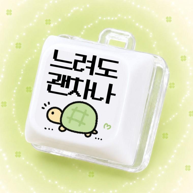 자존감 멜론빵 거북이 키캡 키링 가방장식 에어팟파우치 차키 버즈 케이스 굿즈 선물