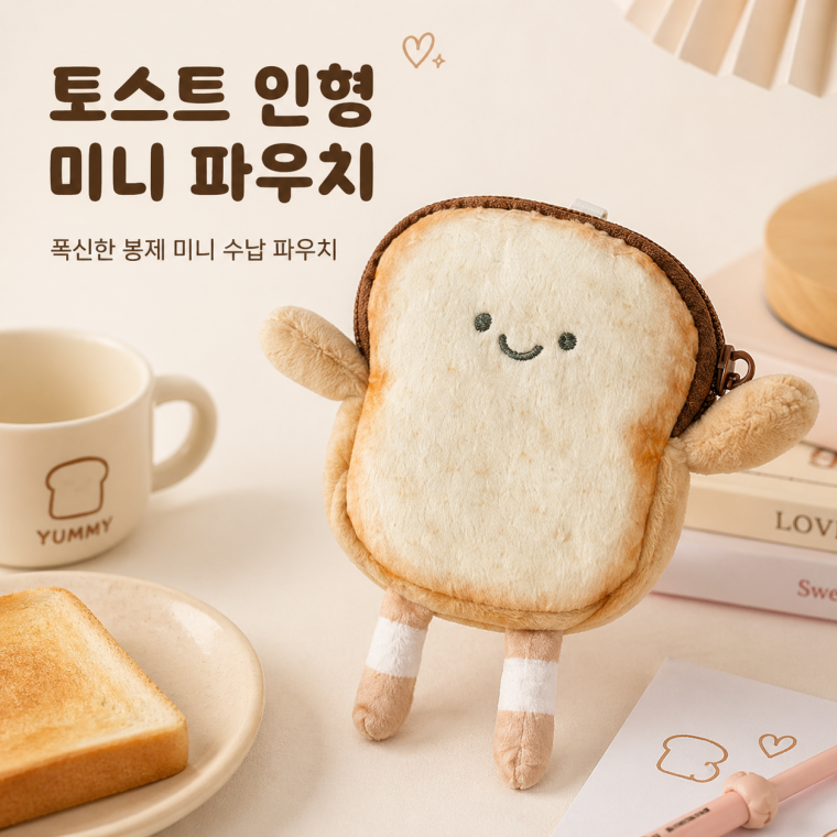 키링/식빵파우치/식빵키링/식빵파우치키링/식빵인형/인형키링/캐릭터키링/동전지갑/파우치키링/CAS-108