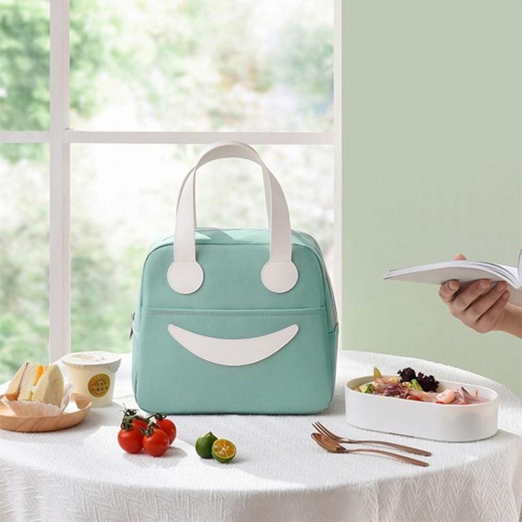 아이 스파 우치 은박 보온보냉 가방 스마일 런치백 예쁜 도시락 귀여운 귀여운보냉백
