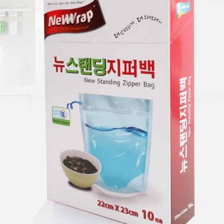 스탠드지퍼백 식품포장지 비닐파우치 스탠딩 지퍼백 10매 22x23cm
