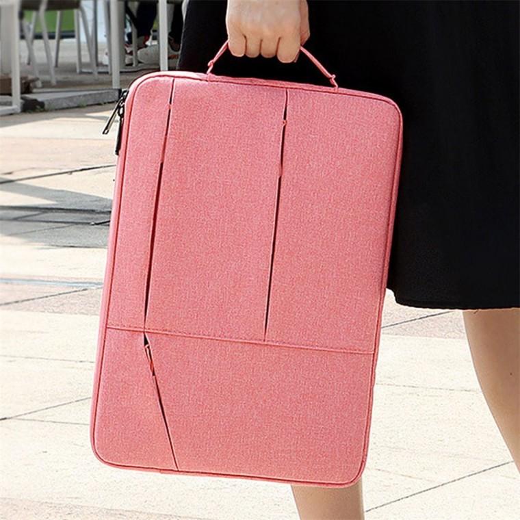 손잡이 노트북 파우치 39x27cm 핑크 노트북가방 14인치노트북파우치 맥북파우치