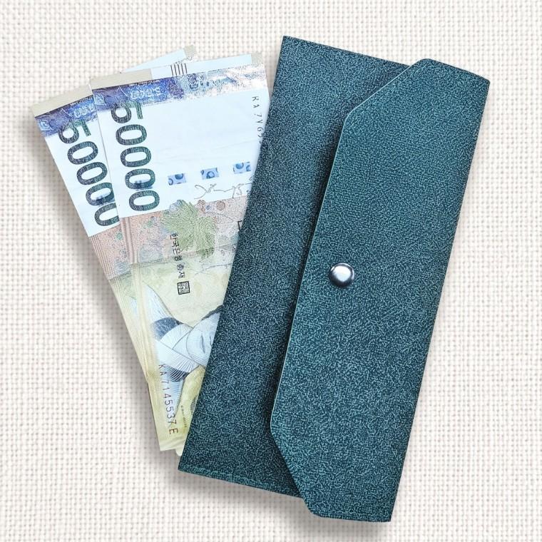 [국내생산] 가죽 심플 용돈지갑 용돈파우치