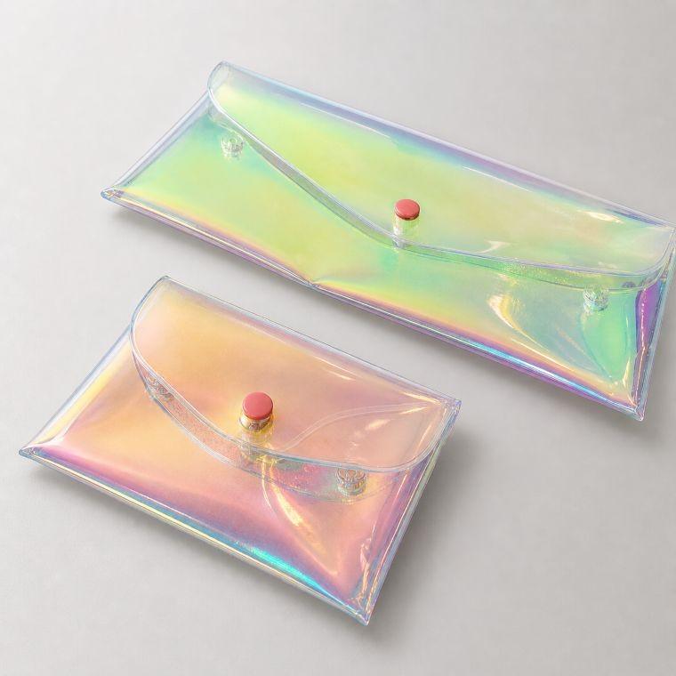 홀로그램 PVC 미니 파우치 똑딱이 동전 지갑