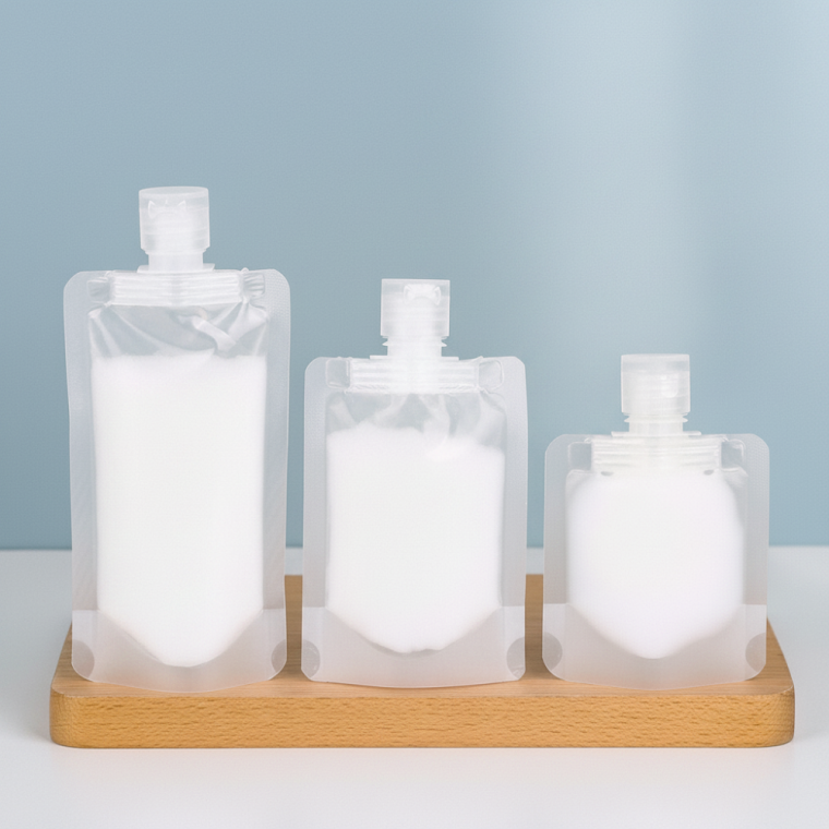 여행용 화장품 소분 용기 짜는 튜브형 공병 100ml 휴대용 파우치 필수템