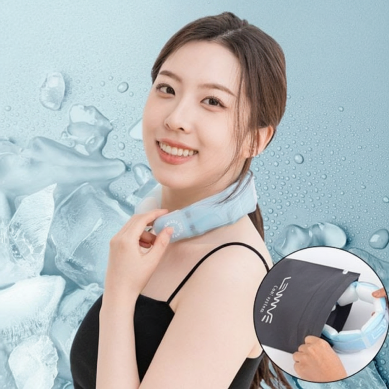 28도 자동 얼음 넥쿨러 여름 목걸이 에어컨 파우치 포함 증정