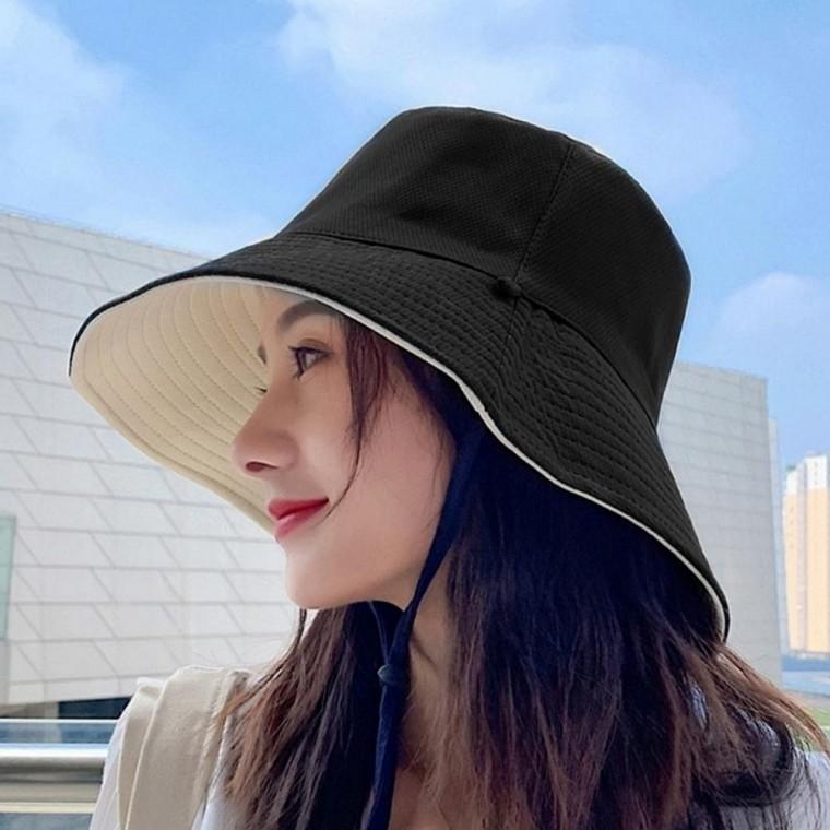 여성 양면 벙거지 햇빛가리개 넓은챙 모자 버킷햇