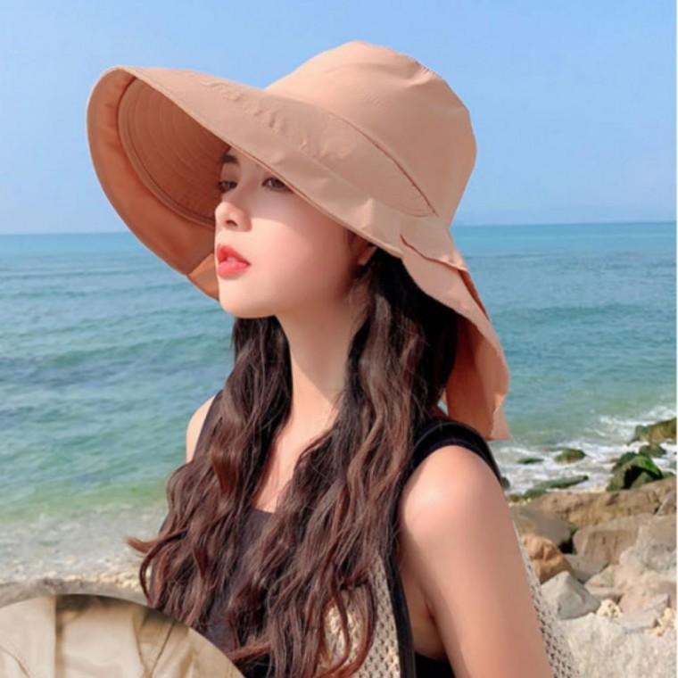 여성 와이드 버킷햇 햇빛차단 벙거지 모자 휴양지 바캉스 여름 챙넓은