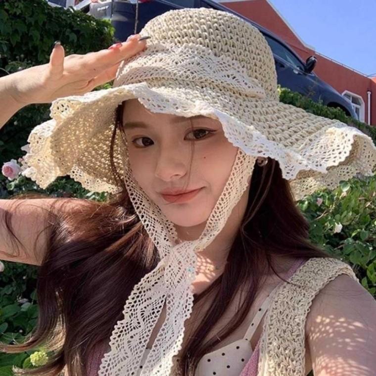 여름 모자 햇빛 가리개 여성 휴양지 버킷햇 밀집챙 라탄빅 사이즈 챙모자 접는대두 벙거지