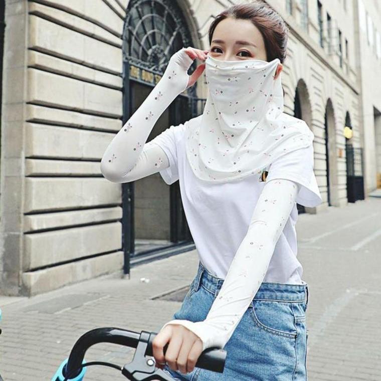꽃무늬 자외선 차단 쿨 토시 아웃도어 햇빛 가리개 쿨토시 여름 용품 UV 골프