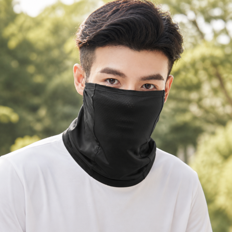 블루 자외선차단 얼굴햇빛가리개 귀걸이형 쿨넥스카프