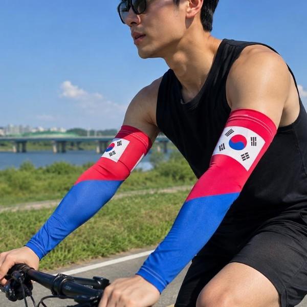 대한민국응원토시 햇빛차단과 편안한 착용감으로 축구 야구 농구 응원 패션 암슬리브