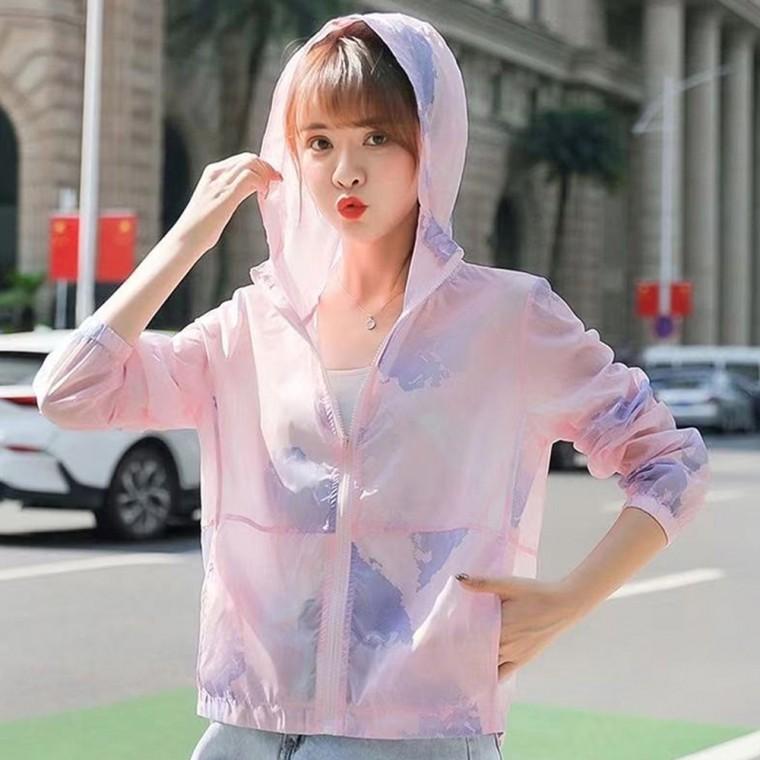 여름철 뜨거운 햇빛 보호 후드 집업 여성 아우터