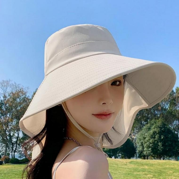 와이드 버킷햇 프릴 플랩캡 썬캡 벙거지 햇빛차단 챙넓은 모자 물놀이 휴양지