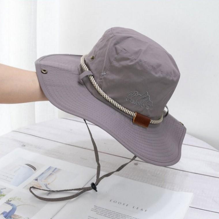 햇빛차단 접이식 등산모자 농사 낚시 여름 모자 그레이