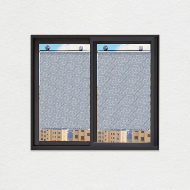 롤 블라인드 창문 방염 암막 스크린 실버 37X 125cm 커튼 햇빛 가리개 붙이는