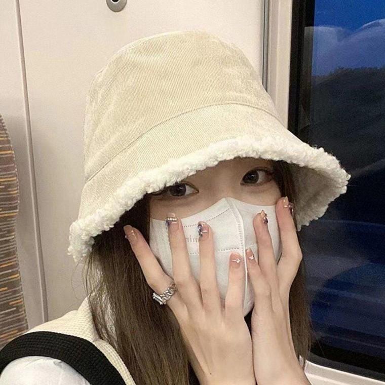 여자 겨울 외출 패션 코듀로이 뽀글이 벙거지 모자 버킷햇 햇빛 가리개 유아 여름 썬캡